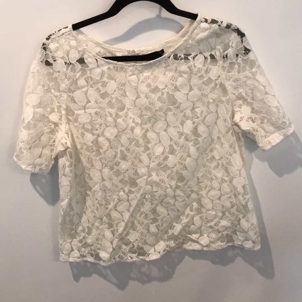 Gap factory cream lace top